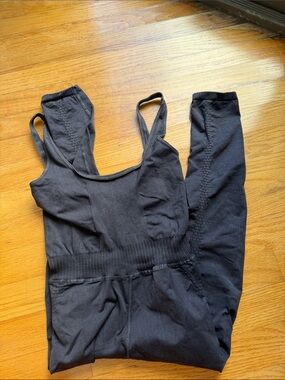 FP Movement washed Black Sleeveless Workout Jumpsuit